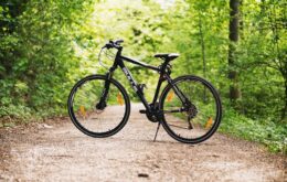 bicycle, nature, bike, forest, path, sports, outdoors, dirt road, mountain bike, wheels, bicycle wheels, parked, park, woods
